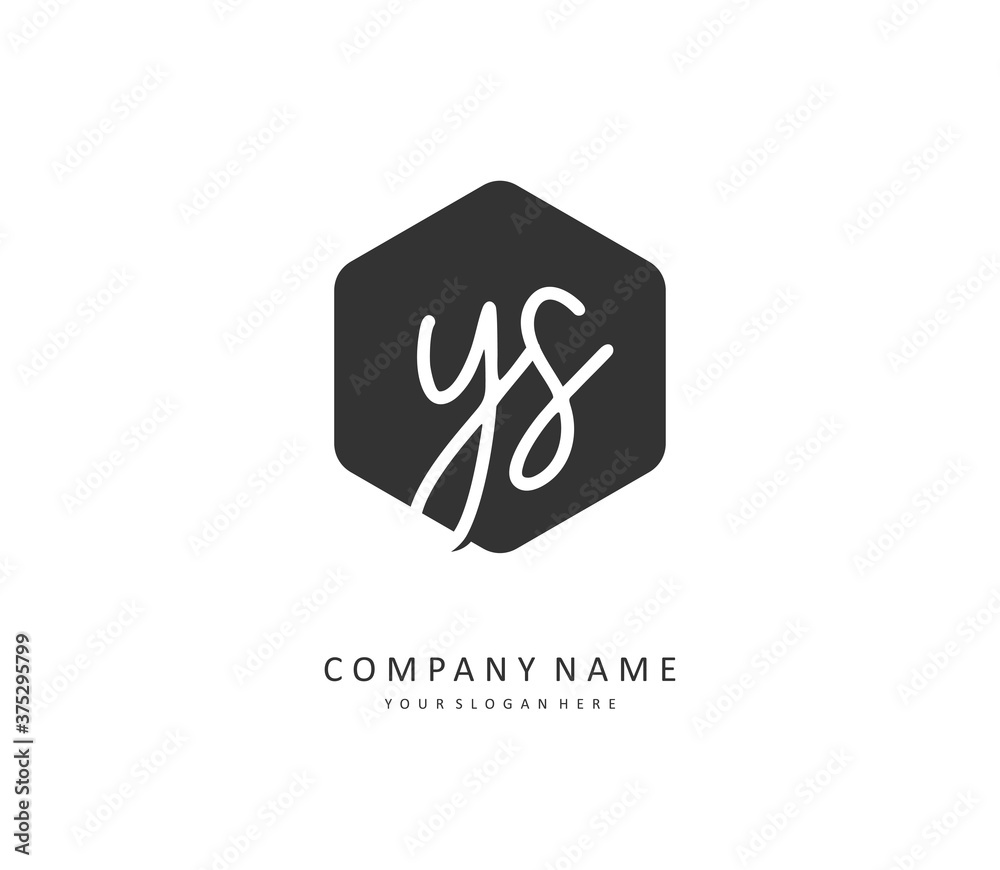 Y S YS Initial letter handwriting and signature logo. A concept handwriting initial logo with template element. Y S YS Initial letter handwriting and signature logo. A concept handwriting initial logo with template element.