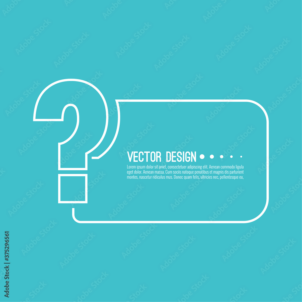Question mark icon. Help banner. FAQ sign on blue background. vector ...