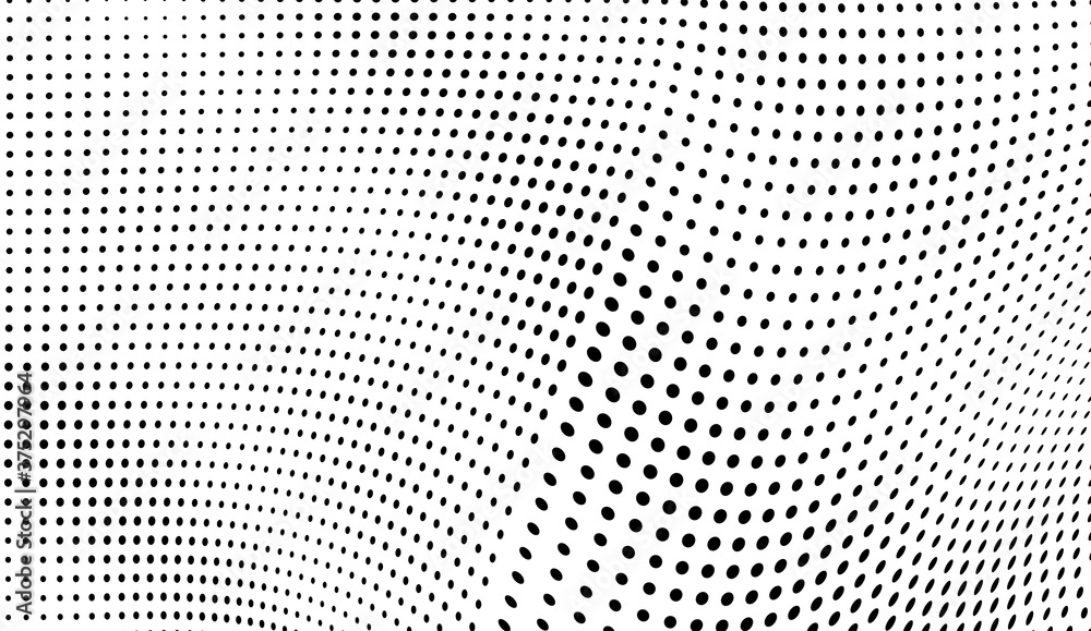 Abstract halftone wave dotted background