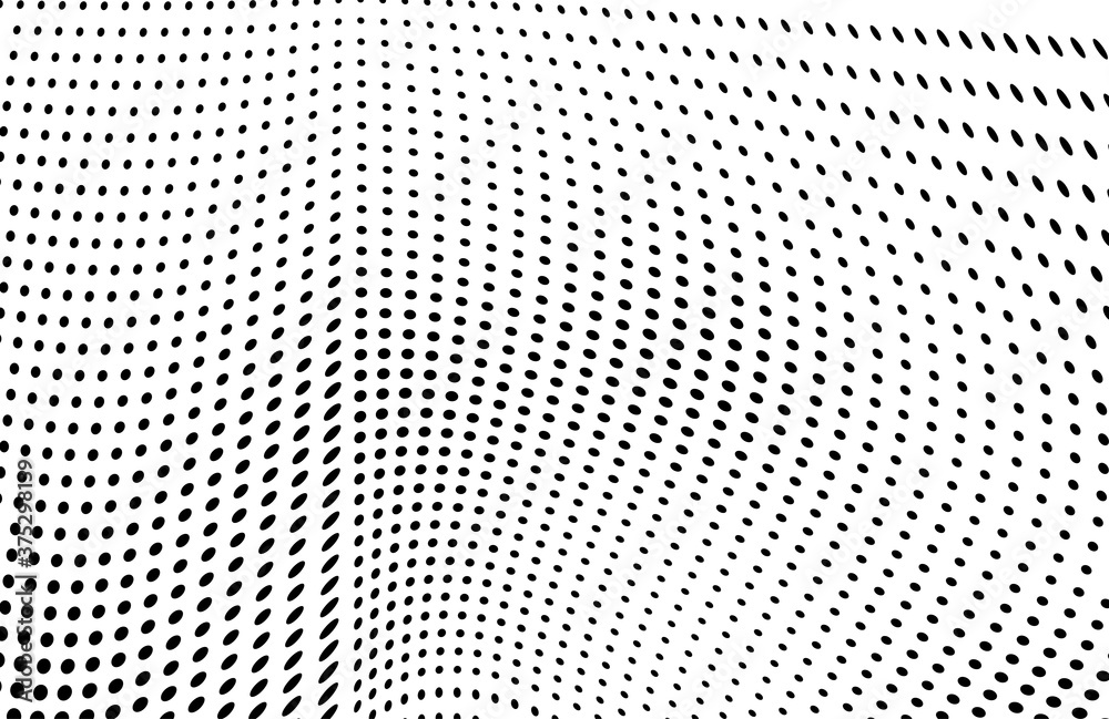 Abstract halftone wave dotted background