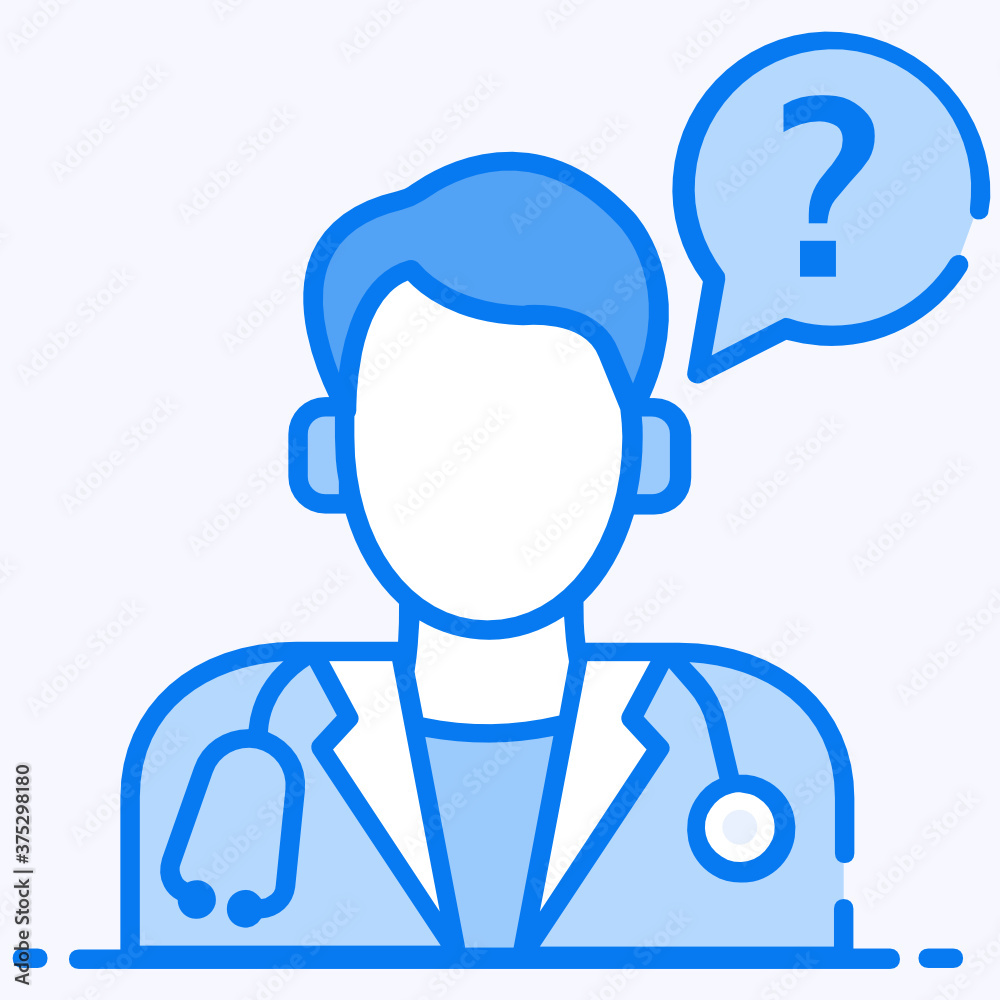 Ask a doctor icon, vector design of doctor consultation
Ask a doctor icon, vector design of doctor consultation