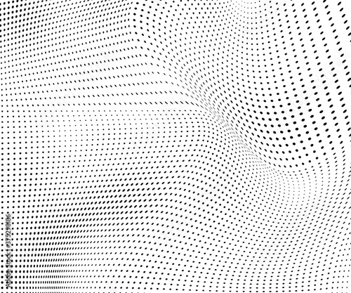 Abstract halftone wave dotted background