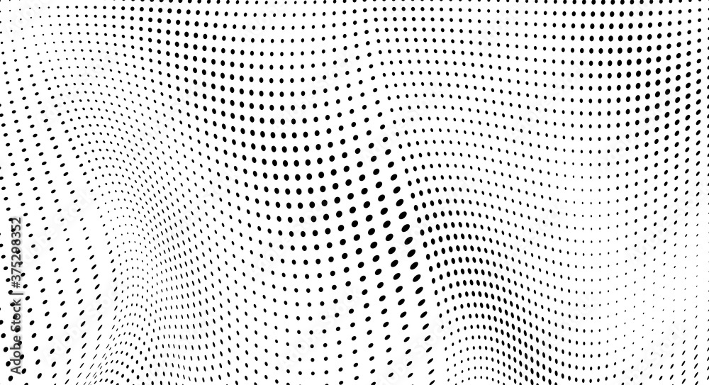 Abstract halftone wave dotted background