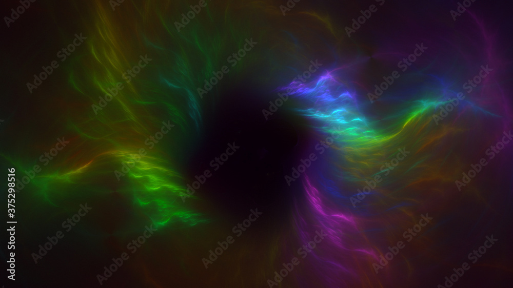 Obraz premium 3D rendering abstract multicolor fractal light background