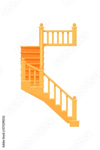 Fotografie, Obraz Wooden staircase