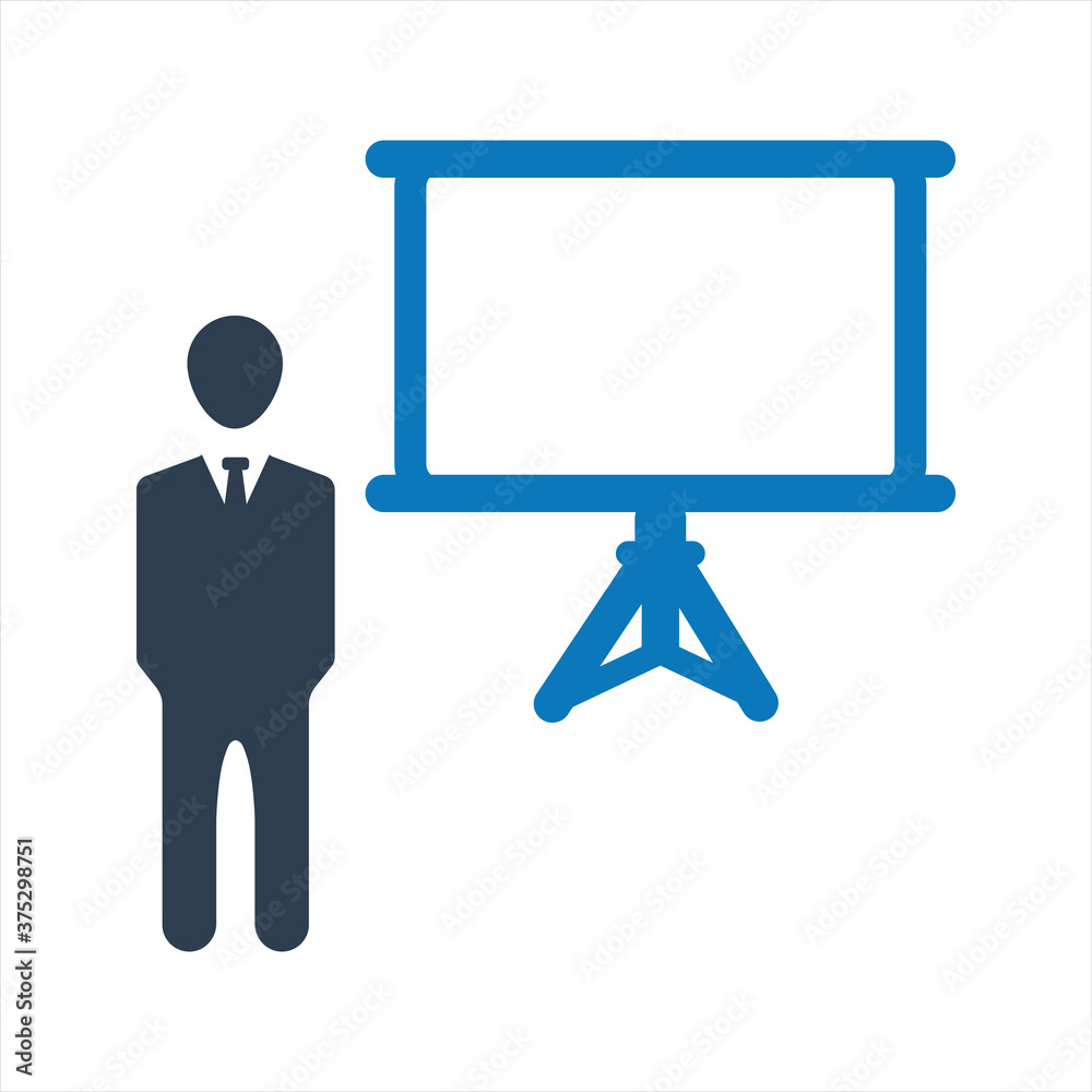 Training lecture icon. trainer icon. Business presentation icon Training lecture icon. trainer icon. Business presentation icon
