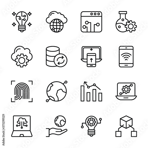 Modern Technology Icons Pack 