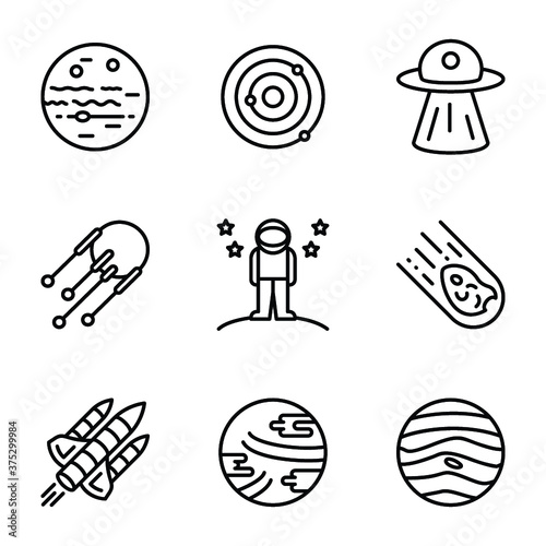 Line Icons Of Space photo