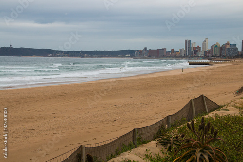 Durban's Golden Mile with Dune Rehabilitation in Foreground photo