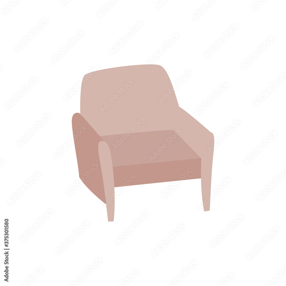 Cozy armchair - home decor furniture drawing in cartoon style. Cozy armchair - home decor furniture drawing in cartoon style.
