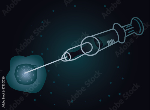 medicine syringe, immunization vaccine symbol