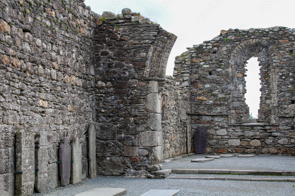 Wicklow in Irland Historische Landschaften Kirche Ruine Friedhof