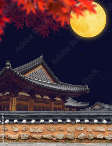 Korean traditional culture festival greeting background