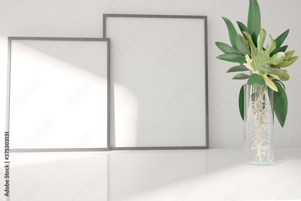 Modern interior design. 3D illustration Modern interior design. 3D illustration