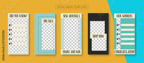 Social Stories Cool Vector Layout.