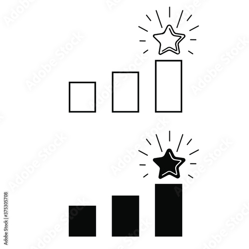 Ambitions icon vector set. Rating illustration sign collection. stairs symbol.