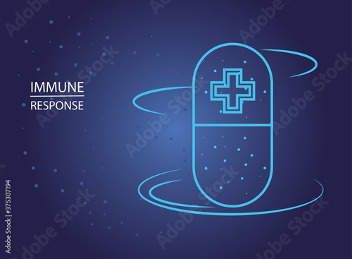 immune response, cross with protection symbol
