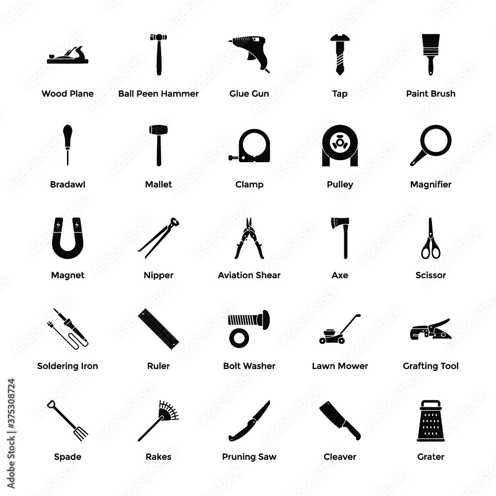Mechanical Tools Icons Mechanical Tools Icons