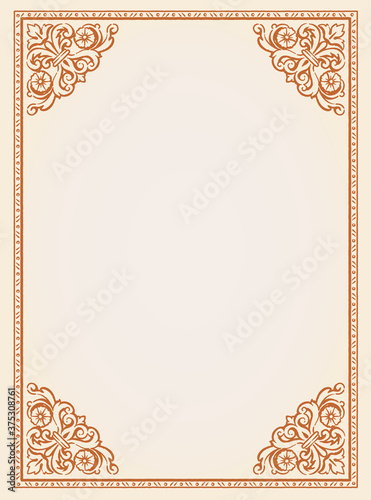 アンティーク風フレーム。ルネサンス、ゴシック風