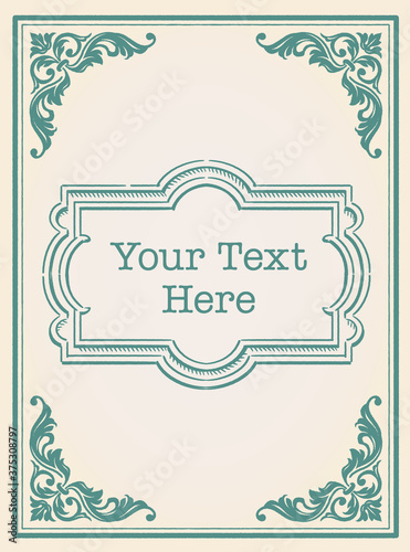アンティーク風フレームとデザイン素材。ルネサンス、ゴシック風