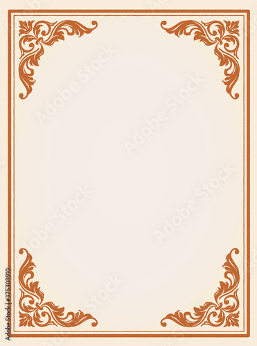 アンティーク風フレーム。ルネサンス、ゴシック風
