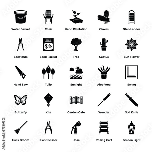 Gardening Icons Set