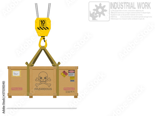 Isolated hazardous material on the crane