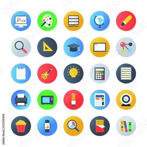 Flat Rounded Icons Pack