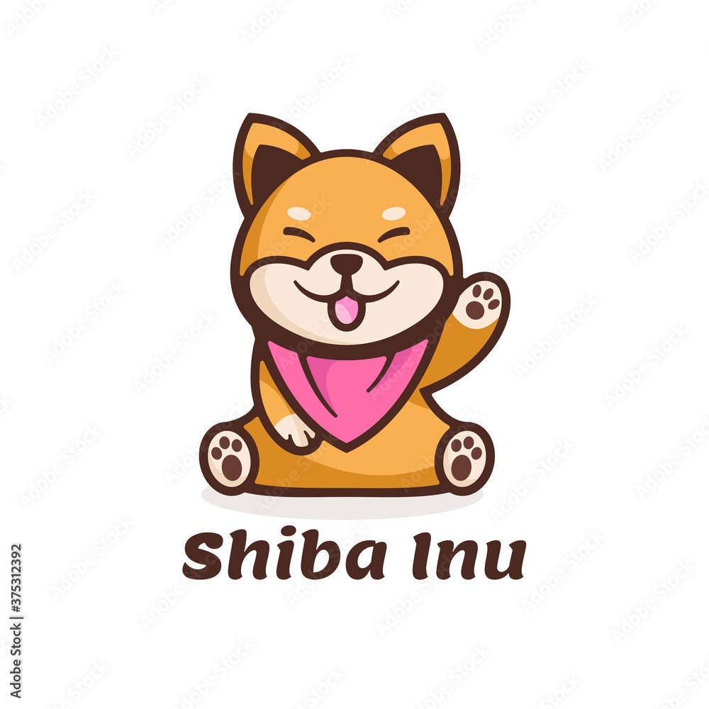 Vector Logo Illustration Cat Simple Mascot Style. Vector Logo Illustration Cat Simple Mascot Style.