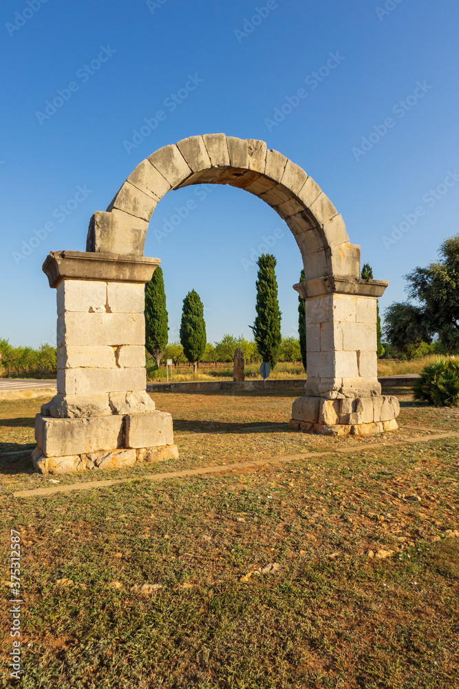 The Roman Arch of Cabanes on the Camino de Santiago, Castellon
