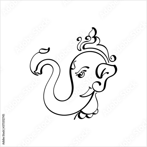 Ganesha Pen Ink Style M_2009001