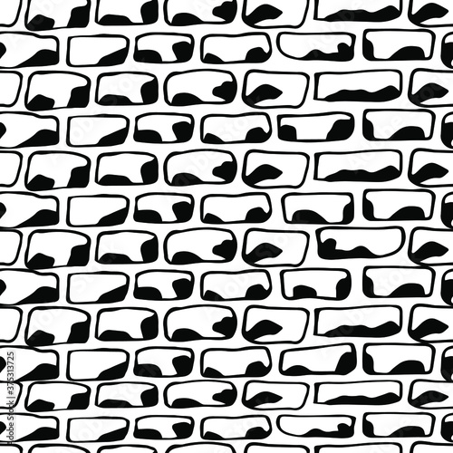 Black and white abstract seamless pattern vector image