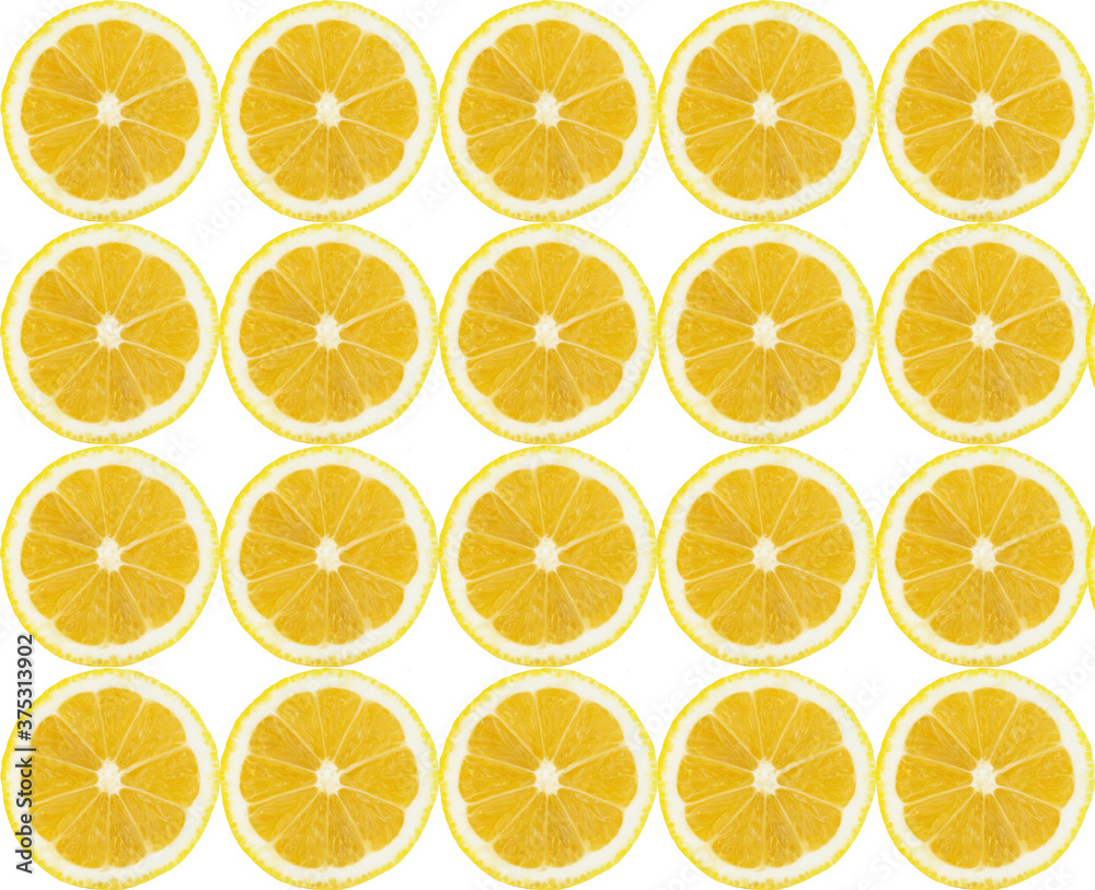 Seamless lemon slices background