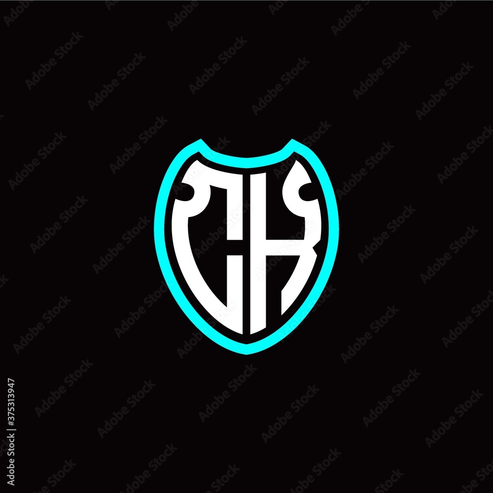 Initial C K letter with shield modern style logo template vector Initial C K letter with shield modern style logo template vector