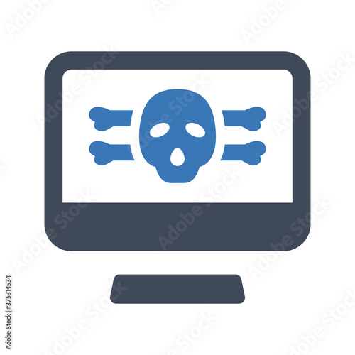 Computer hacking icon