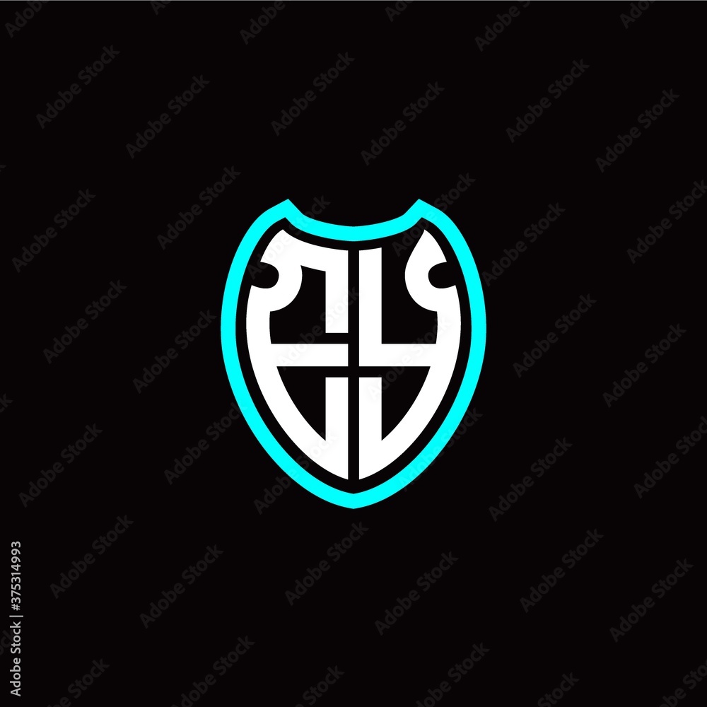 Initial E Y letter with shield modern style logo template vector Initial E Y letter with shield modern style logo template vector