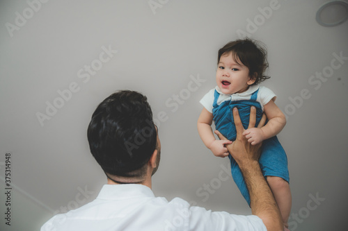 cute baby living at home