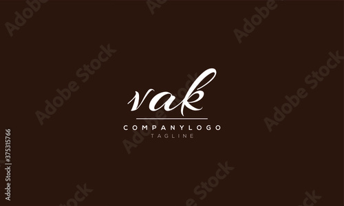 VAK Abstract initial monogram letter alphabet logo design