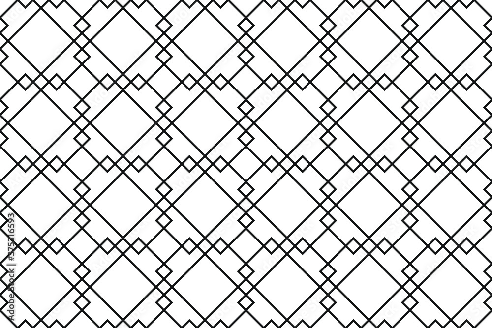 Fototapeta premium Geometric seamless pattern with lines. Lattice design.