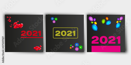 Grafica per feste natalizie, nuovo anno 2021
