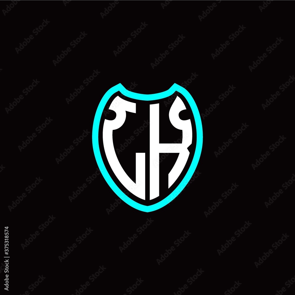 Initial L K letter with shield modern style logo template vector Initial L K letter with shield modern style logo template vector