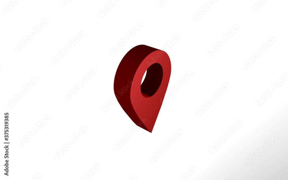 3d illustration icon of location point simple shapes 3d illustration icon of location point simple shapes