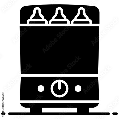 
A device used to sterilize, killing pathogens, sterilizer flat icon 
