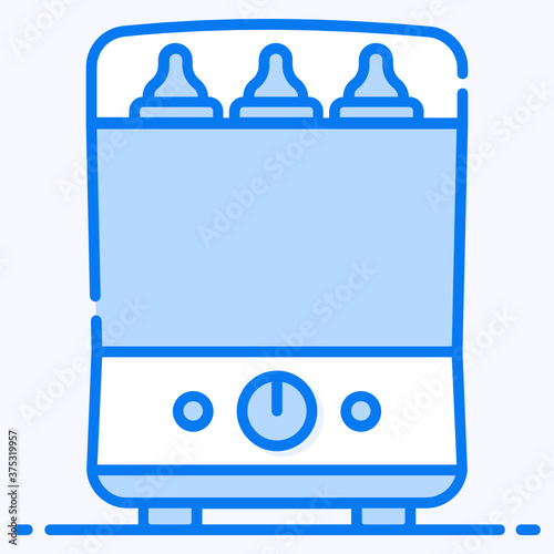 
A device used to sterilize, killing pathogens, sterilizer flat icon 
