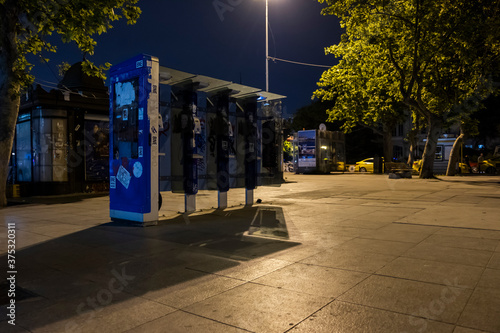 phone station in night