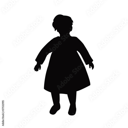 a baby doll silhouette vector