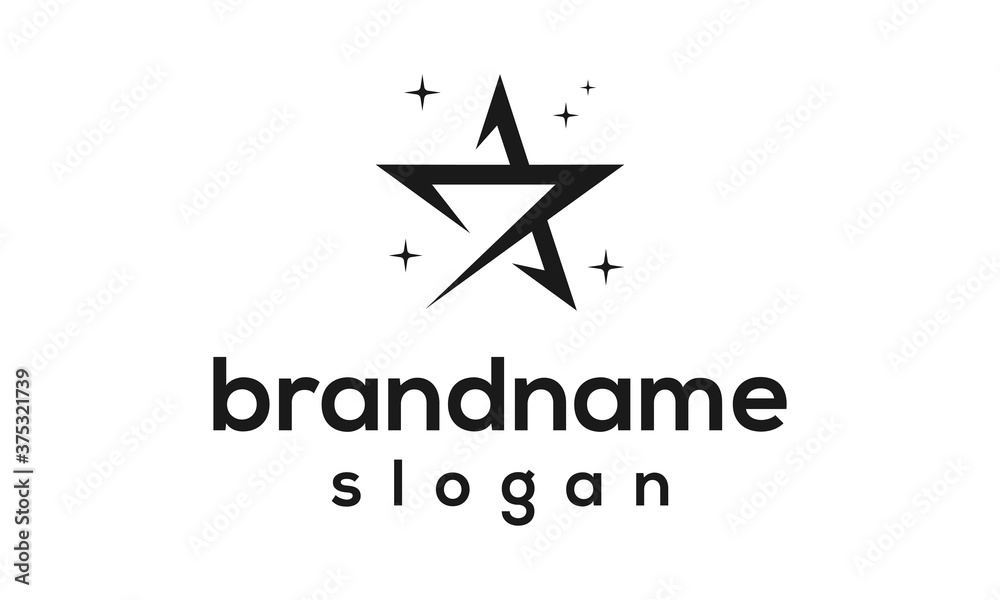 Obraz premium Modern star logo design vector
