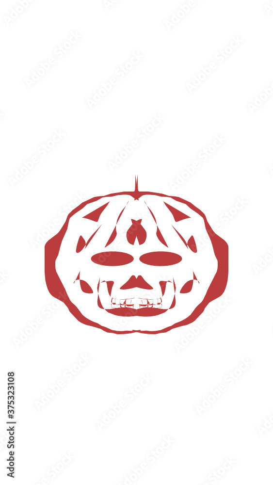 pumpkin illustration with scary skull face. very suitable for halloween celebrations pumpkin illustration with scary skull face. very suitable for halloween celebrations