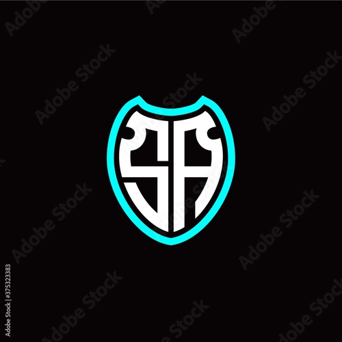 Free Download Initial S A letter with shield modern style logo template vector - GFXLoad