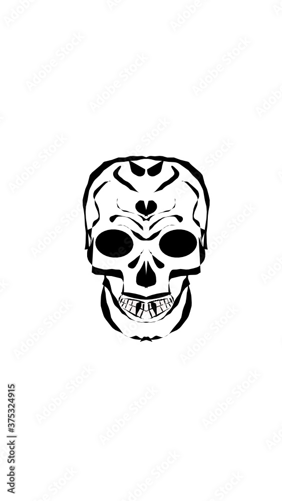 pumpkin illustration with scary skull face. very suitable for halloween celebrations pumpkin illustration with scary skull face. very suitable for halloween celebrations